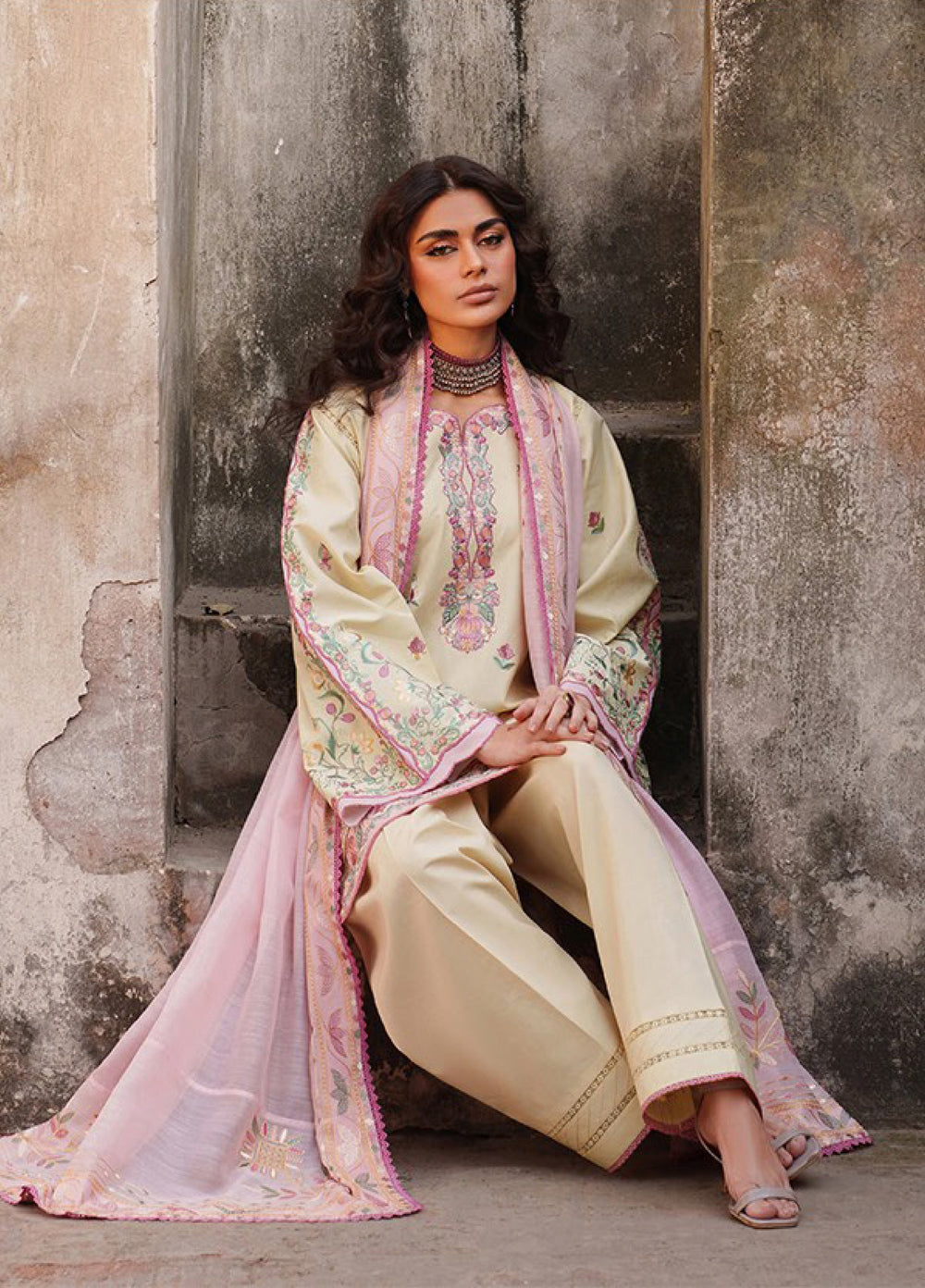 Suroor by Bin Ilyas RTW Embroidered Jacquard Lawn 3 Piece Suit BI26PSL 247B - Festive Collection