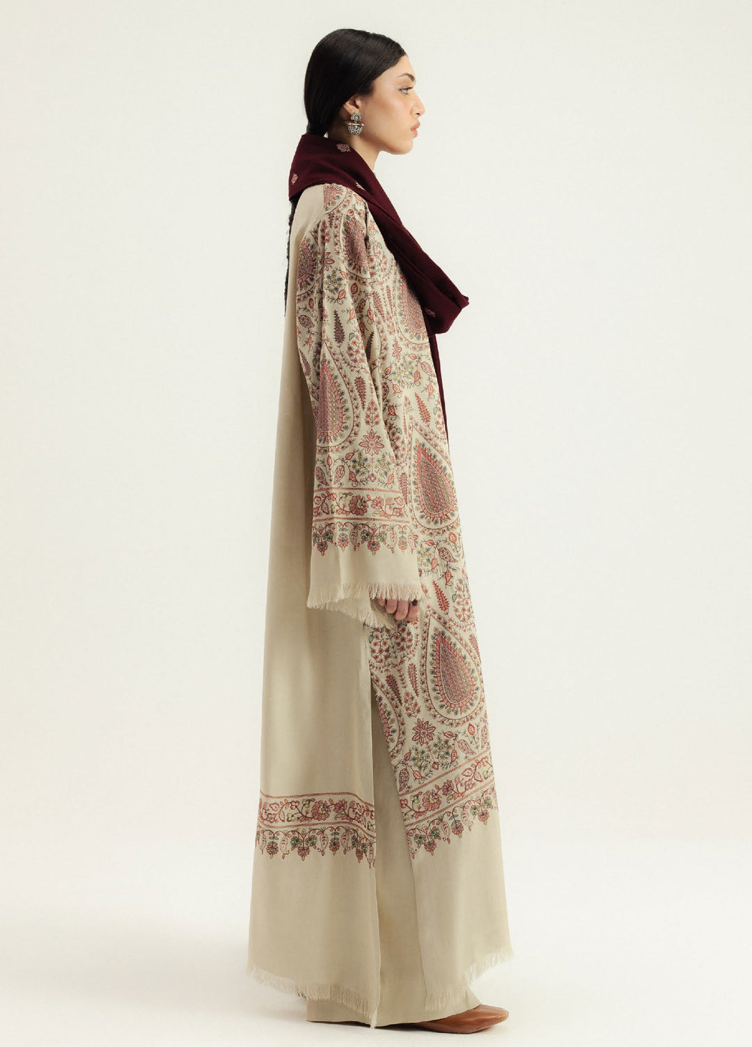 Zara Shahjahan Unstitched Winter Marina Embroidered Suits 3 Piece CZS25WC D7-kel - Winter Collection