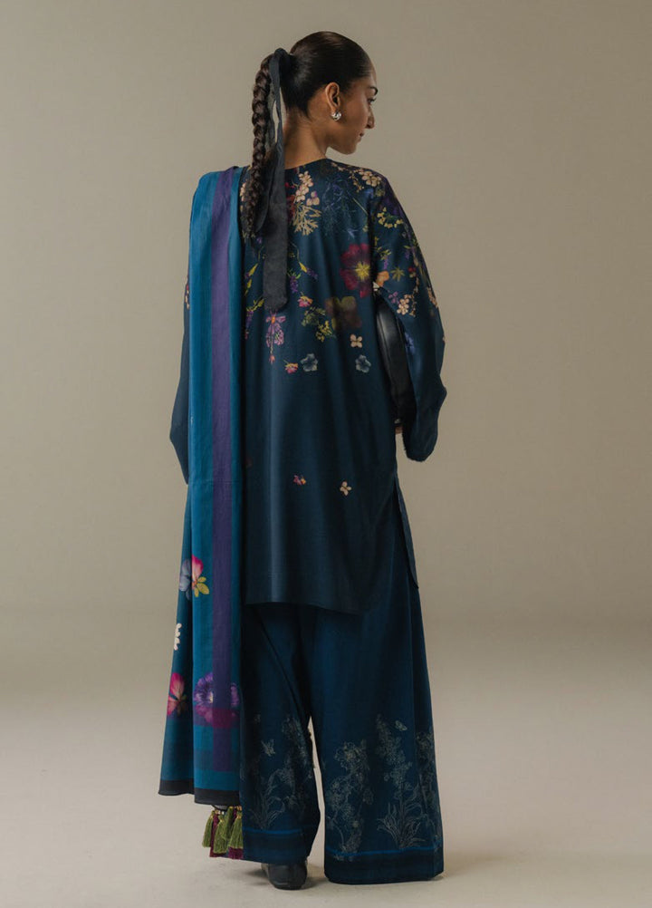 Coco by Zara Shahjahan Prints Unstitched Linen Suits 3 Piece CZS25PW Morning Echo D-8A - Winter Collection