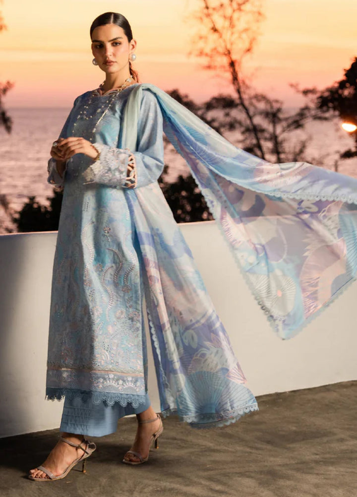 Shezlin Chikankari by Aabyaan Unstitched Embroidered Lawn 3 Piece Suit ABY26USC AZ-09 CALINA - Summer Collection