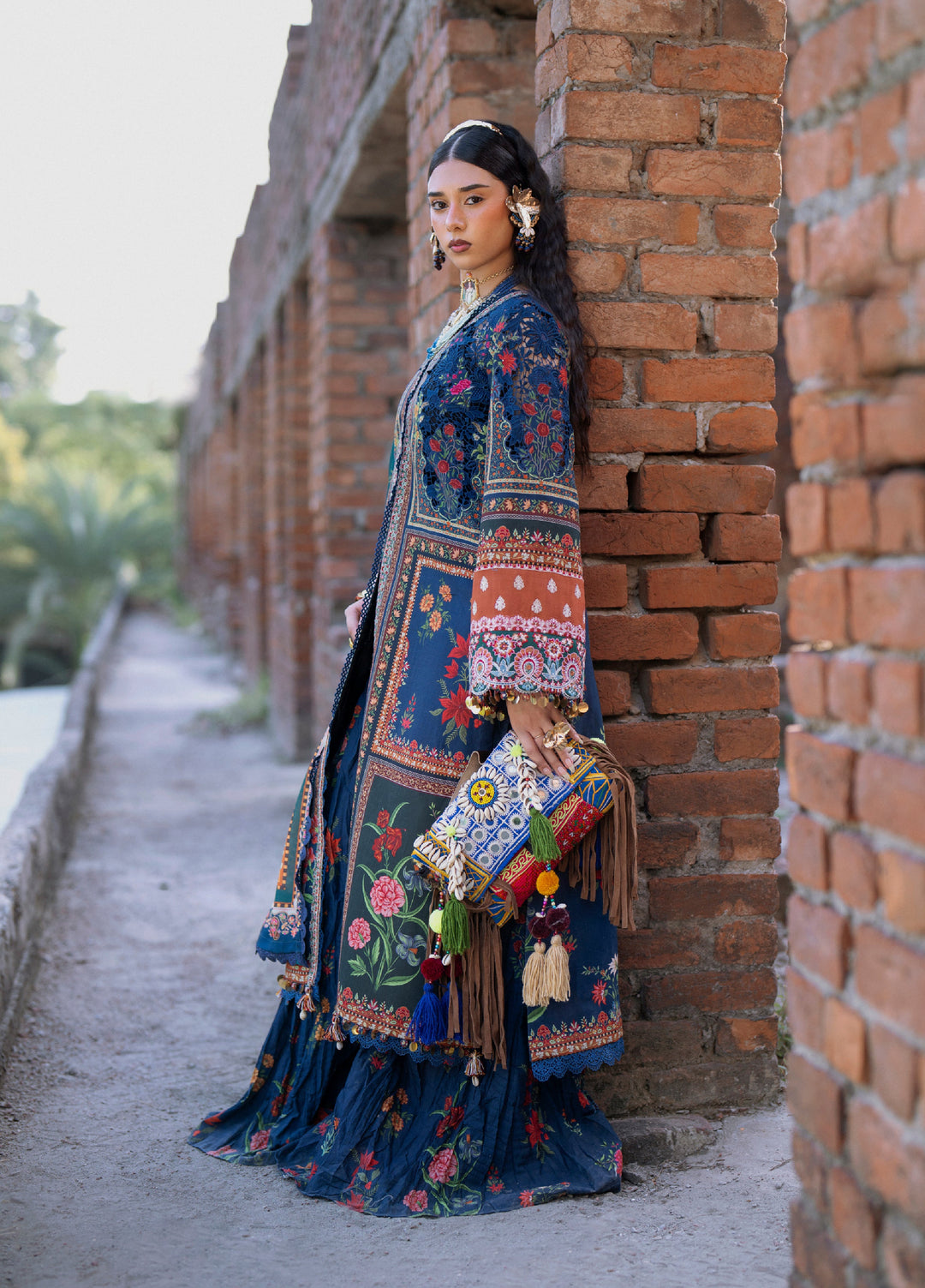 AJR Sard Shaam Embroidered Unstitched Khaddar Suits 3 Piece AJR25SS AJRW-04 KANEEZ - Winter Collection
