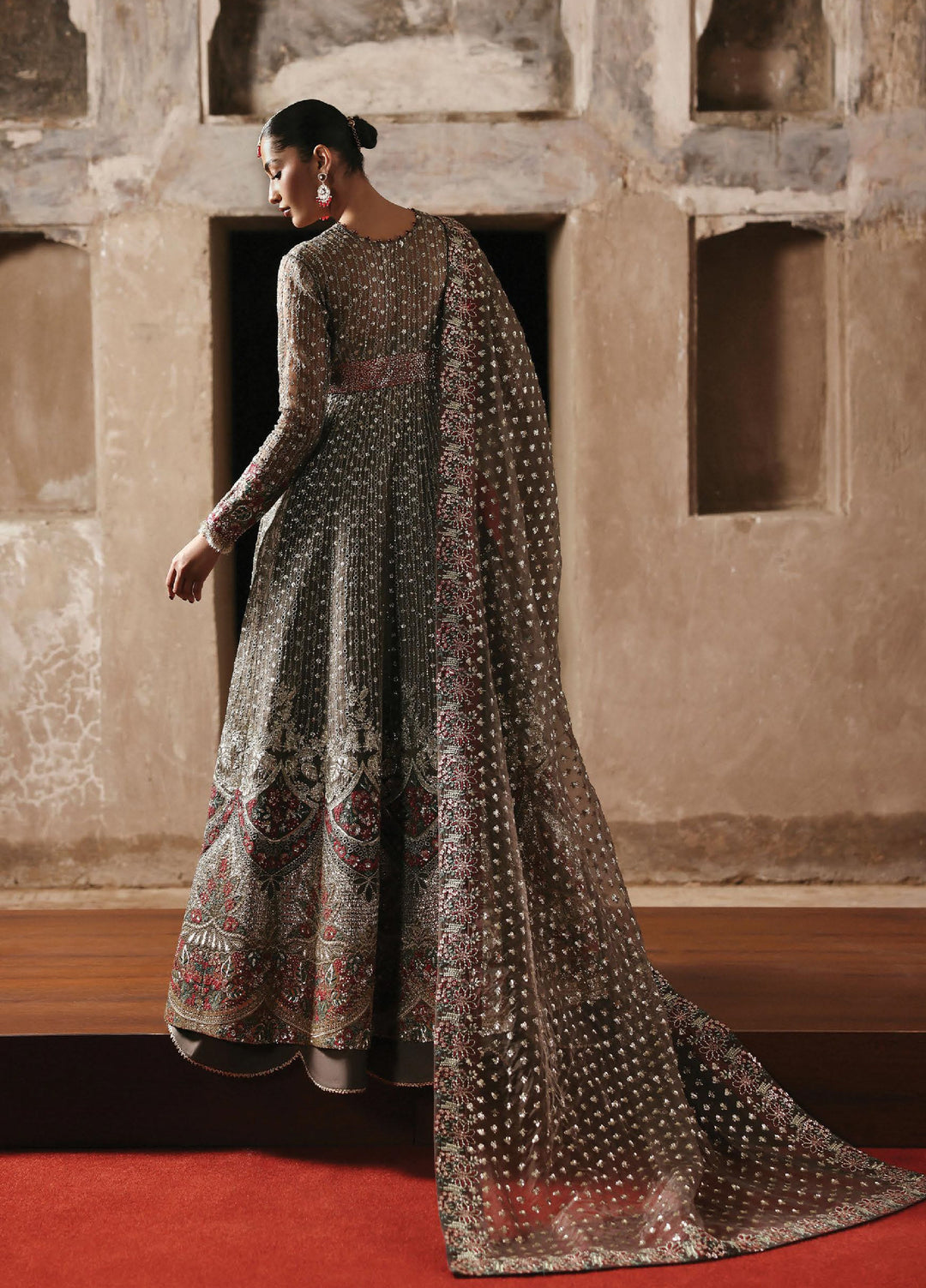 Kaashvi by Ayzel Unstitched Tissue Zari Embroidered Suits 3 Piece AAF25KW NIRVA AZW-25-V2-05 - Wedding Collection