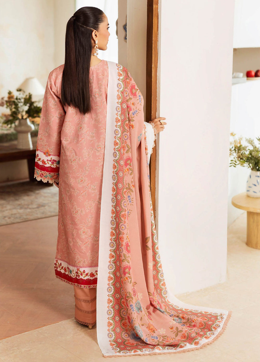 Nissa Floral Symphony by Rajbari Embroidered Marina Suits Unstitched 3 Piece RB25NM D-12 - Winter Collection