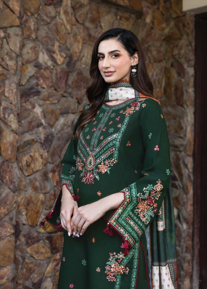 Eminence by Farasha Embroidered Khaddar Suits Unstitched 3 Piece FSH25FW D-07 Daisywink - Winter Collection