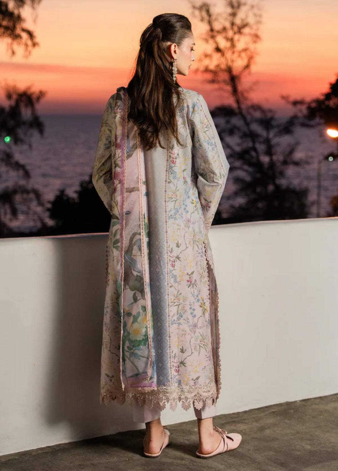 Shezlin Chikankari by Aabyaan Unstitched Embroidered Lawn 3 Piece Suit ABY26USC AZ-07 RIVANA - Summer Collection