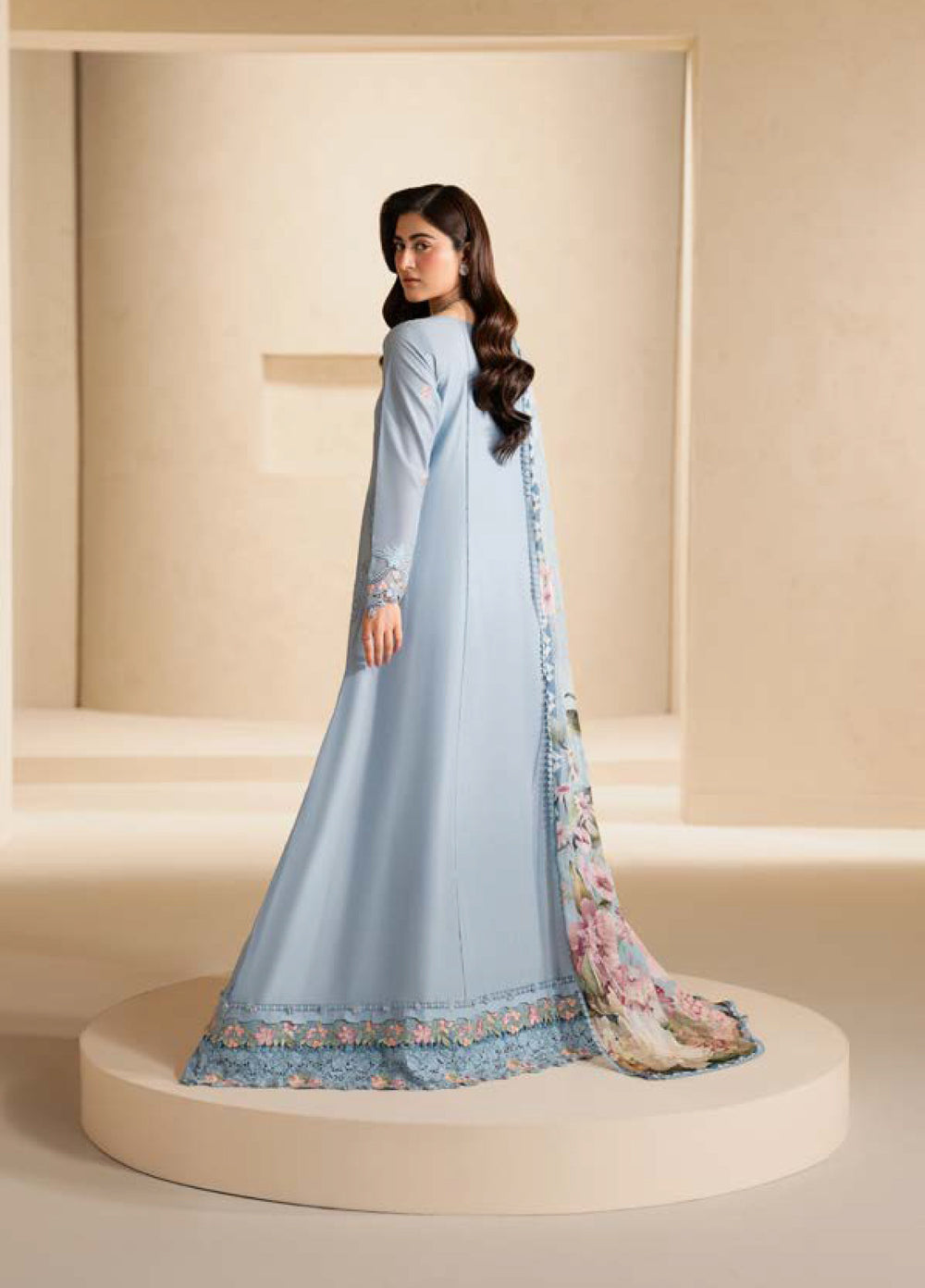 E-Craft by Elaf Unstitched Printed Lawn 3 Piece Suit EHC-5B Pacific - Casual Collection