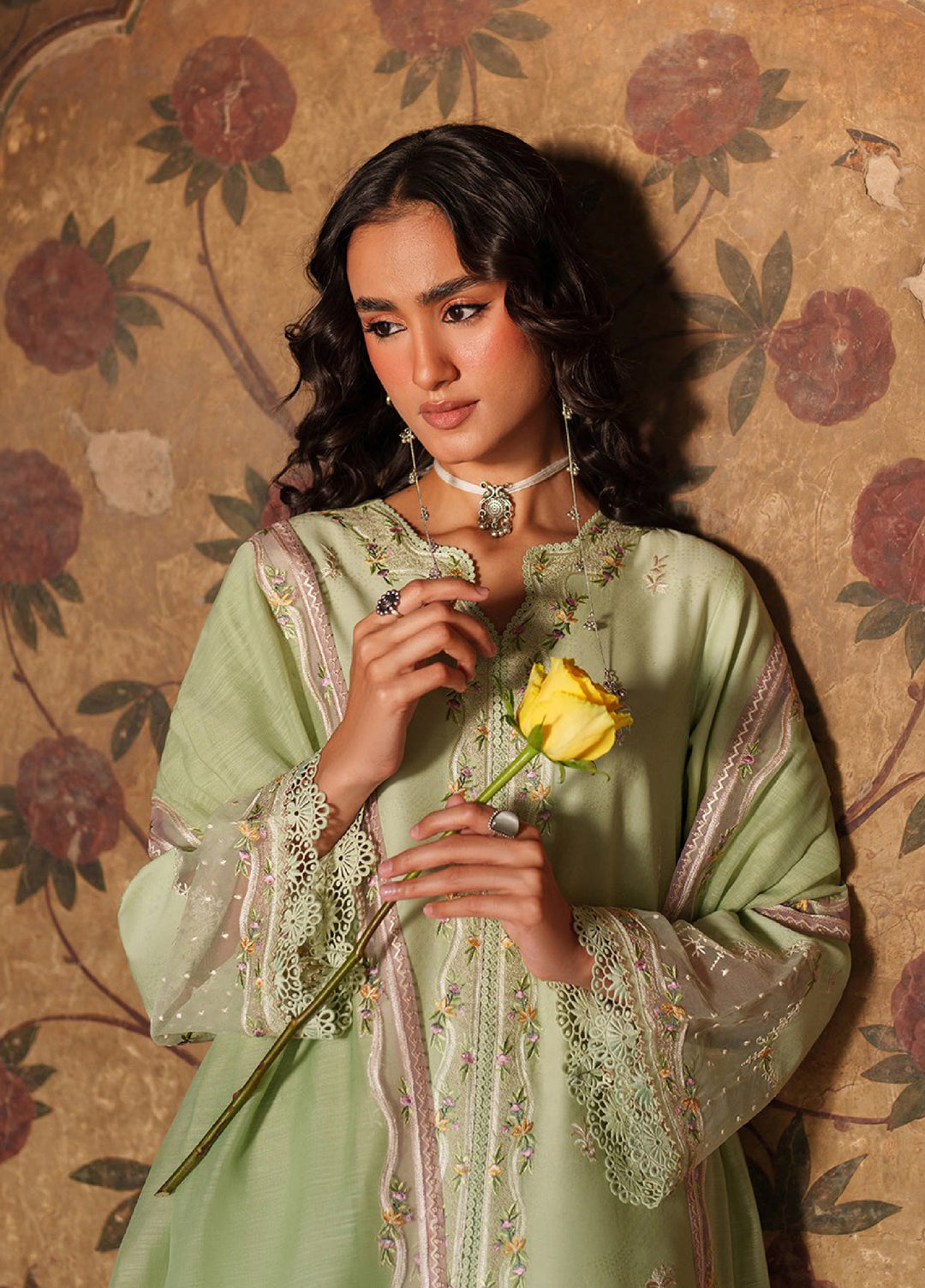 Suroor by Bin Ilyas RTW Embroidered Jacquard Lawn 3 Piece Suit BI26PSL 243A - Festive Collection