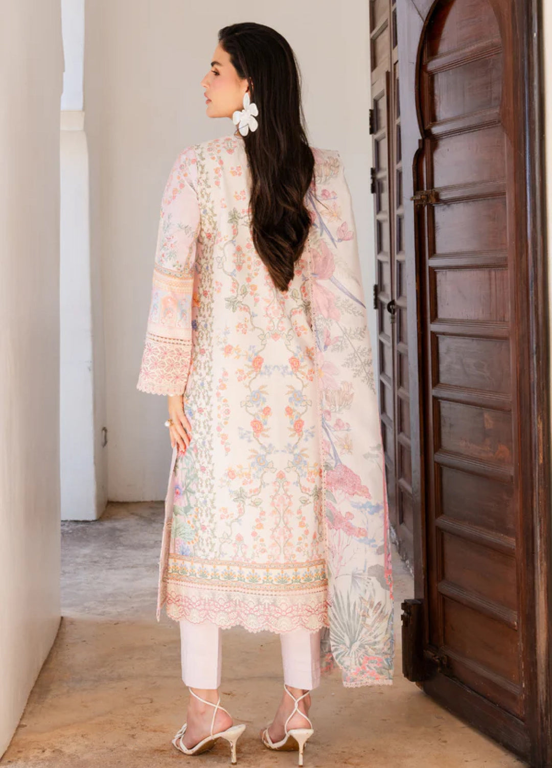 Shezlin Chikankari by Aabyaan Unstitched Embroidered Lawn 3 Piece Suit ABY26USC AZ-04 SERENE - Summer Collection