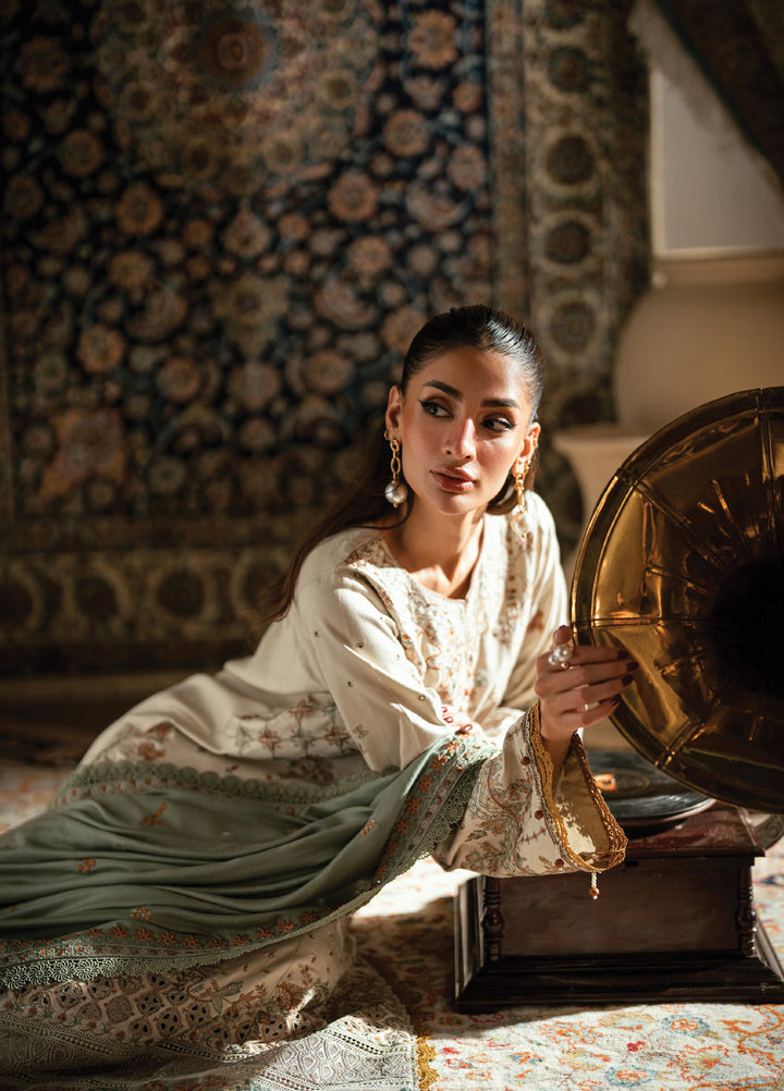 Shades Of Winter by Florent Unstitched Marina Twill Embroidered Suits 3 Piece FL25SW FL-1A - Winter Collection