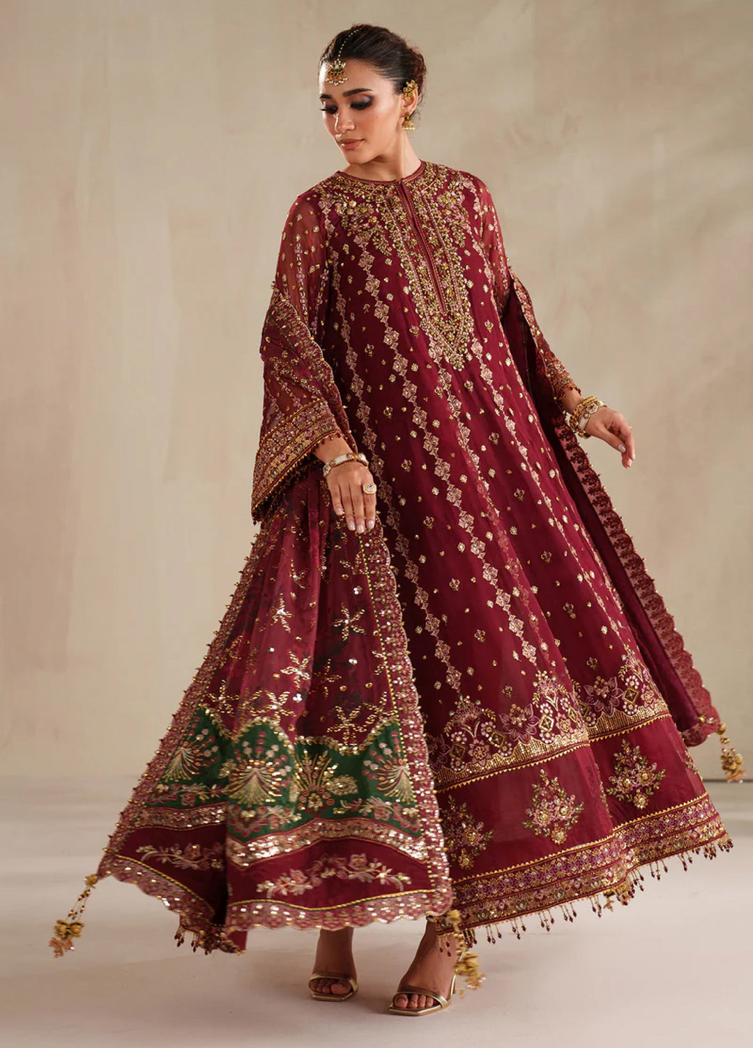 Chantelle by Baroque Unstitched Embroidered Chiffon 3 Piece Suit BQ26UCF UF-4367 - Festive Collection