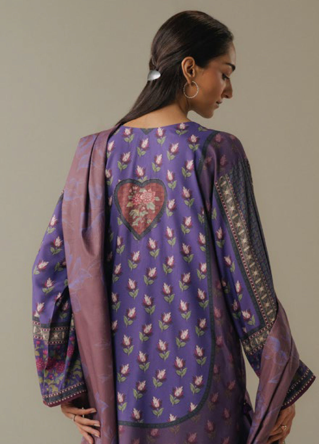 Coco by Zara Shahjahan Prints Unstitched Linen Suits 3 Piece CZS25PW Soft Current D-7A - Winter Collection