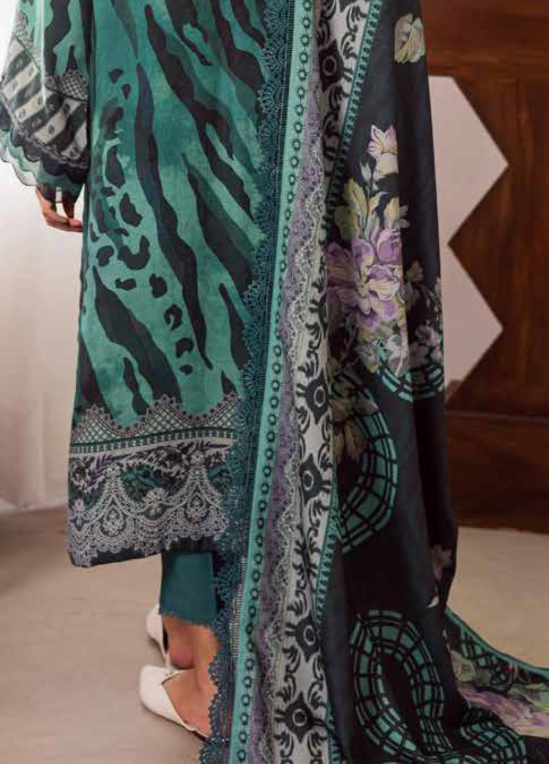 Signature Prints by Nureh Unstitched Linen Jacquard Suits 3 Piece NU25LJ SP-190 - Winter Collection