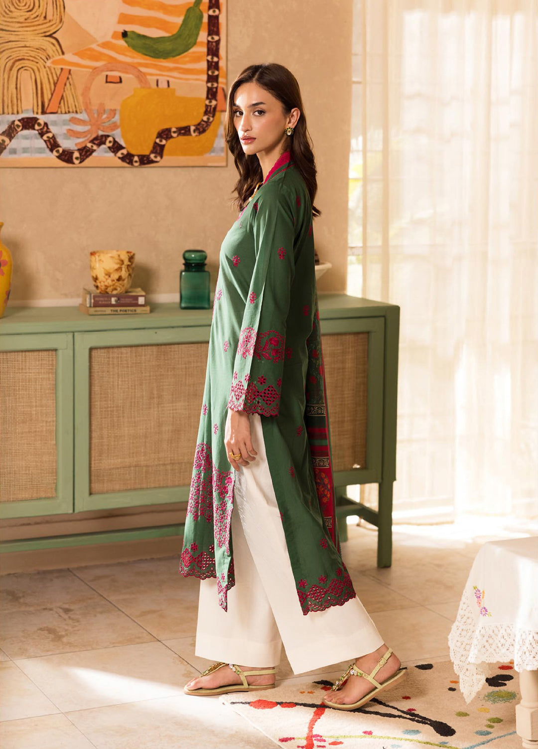 Nissa by Rajbari Unstitched Chikankari Embroidered Lawn 3 Piece Suit RB26UNCL D-8 - Summer Collection