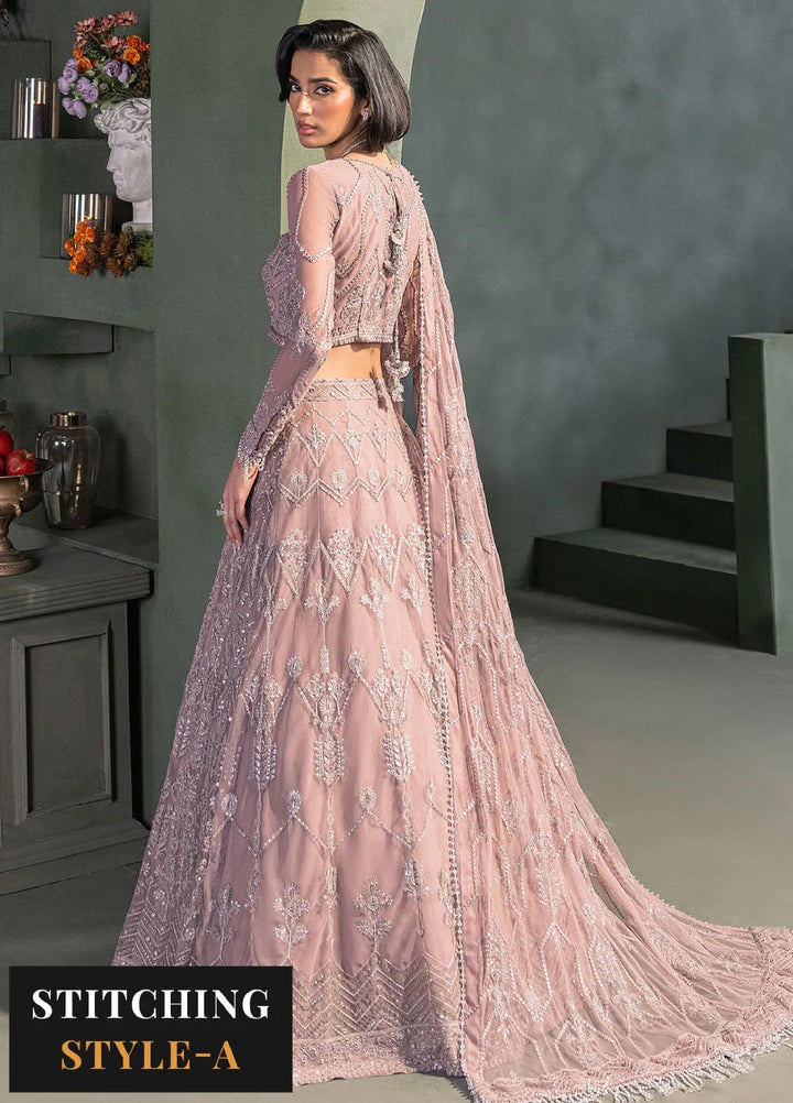 Zarif Unstitched Embroidered Net 3 Piece Suit ZR26UF Heritage ZHF-03-Meraki - Festive Collection