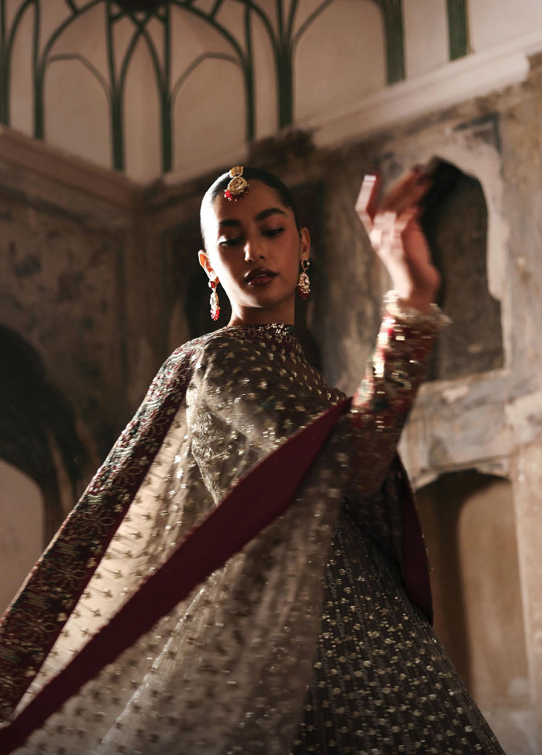 Kaashvi by Ayzel Unstitched Tissue Zari Embroidered Suits 3 Piece AAF25KW NIRVA AZW-25-V2-05 - Wedding Collection