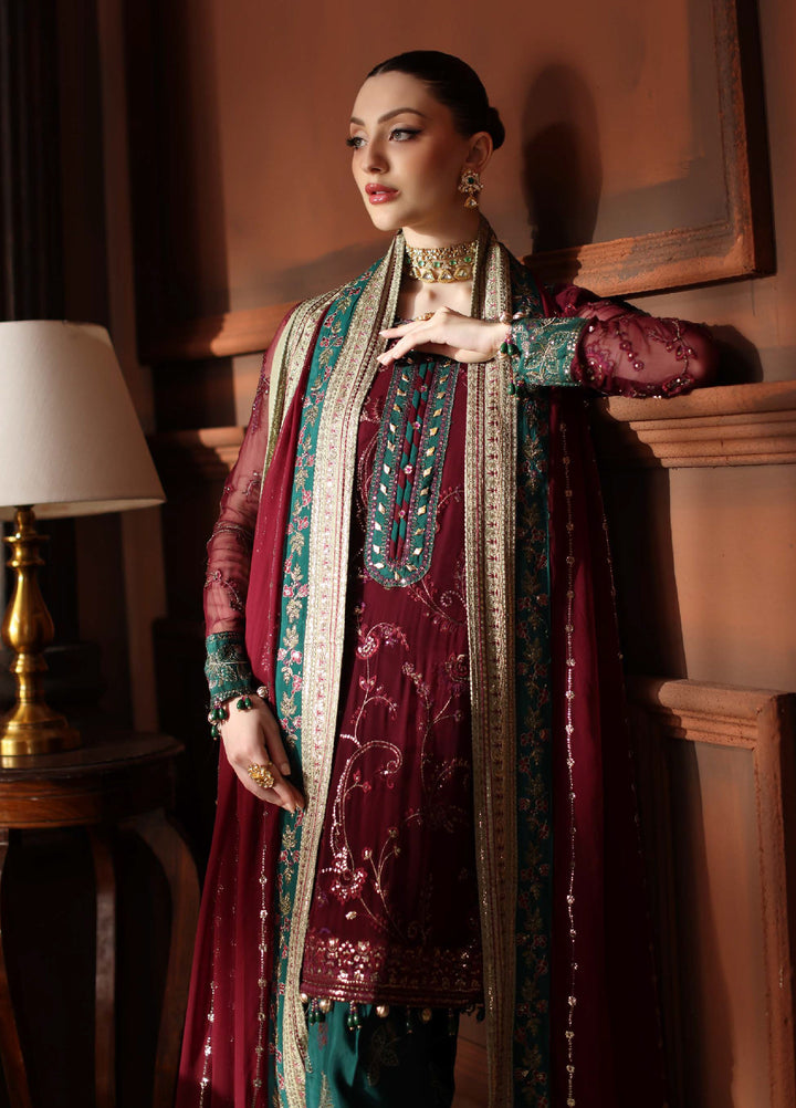 Alfaaz By Nureh Festive Unstitched Chiffon Embroidered 3 Piece Suits NU25AF NL-90 - Festive Collection