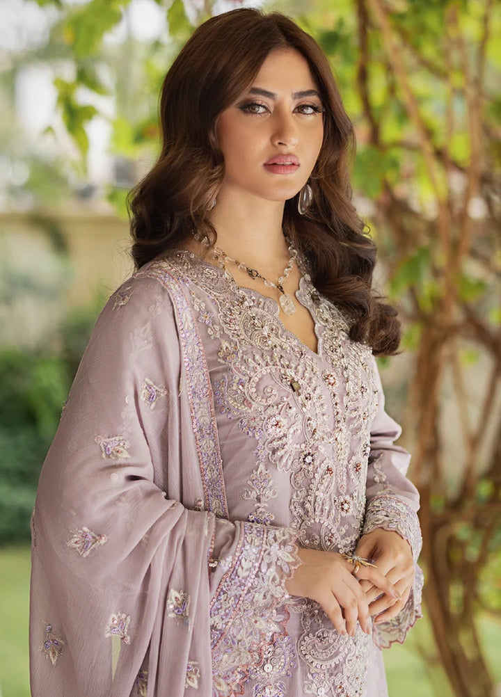 Ishq Aatish by Emaan Adeel Unstitched Embroidered Chiffon 3 Piece Suit AT-01 GUL BANO - Festive Collection
