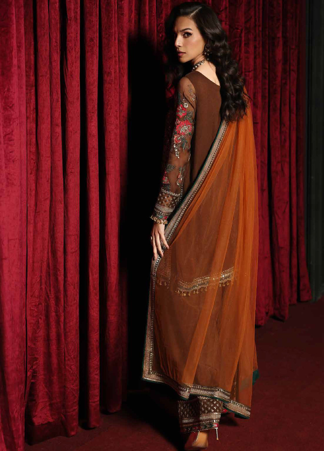 Aura by Charizma Unstitched Chiffon Embroidered Suits 3 Piece CRZ25UA CA26-07 - Festive Collection