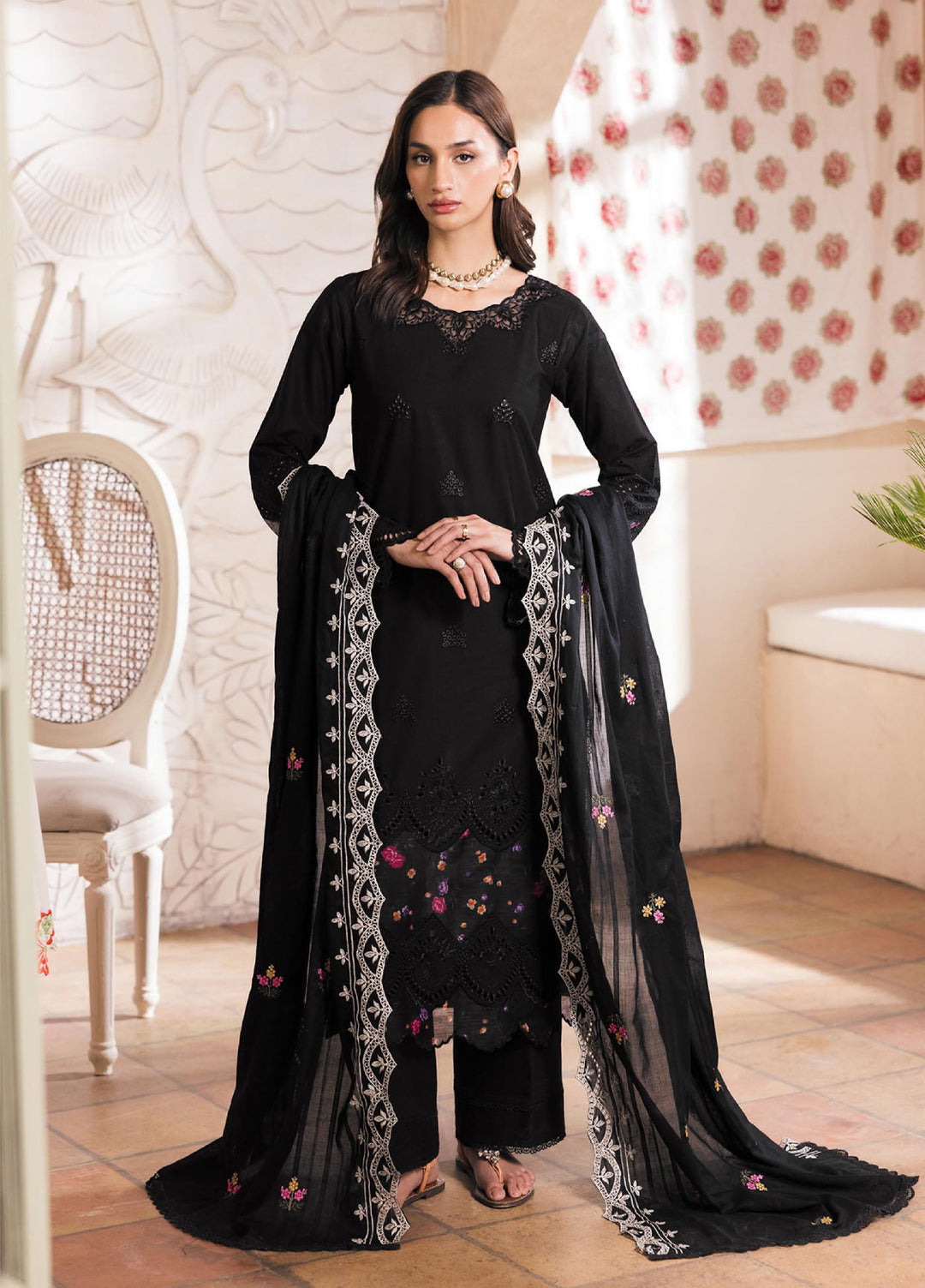 Nissa by Rajbari Unstitched Chikankari Embroidered Lawn 3 Piece Suit RB26UNCL D-11 - Summer Collection