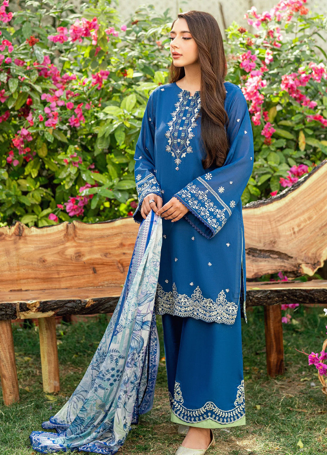 Lamhay by Dhanak Pret Swiss Voile 3 Piece DHN26PSV DC-2580 - Summer Collection