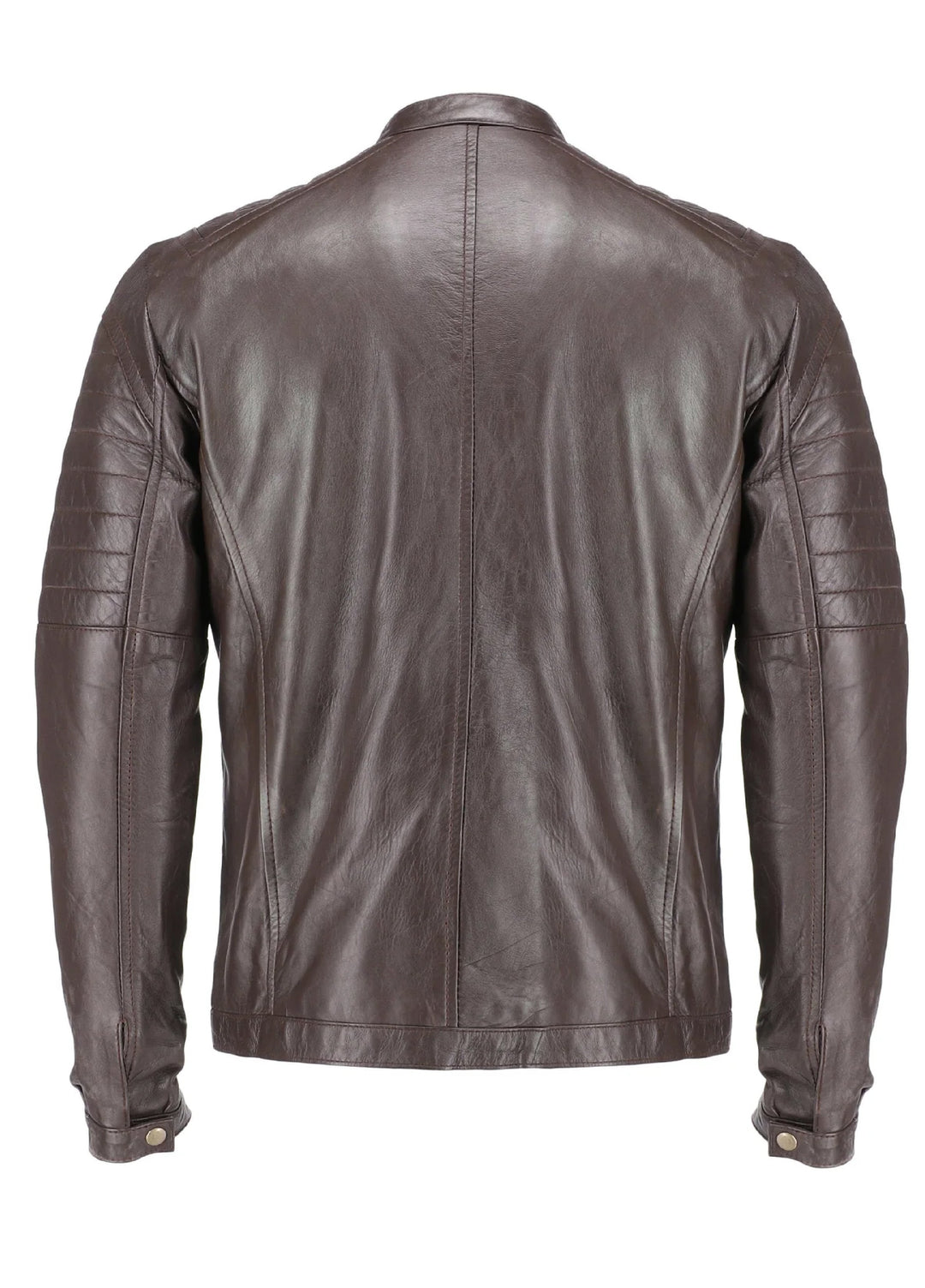 Cafe Racer Brown Mens Pure Sheep Leather Jacket