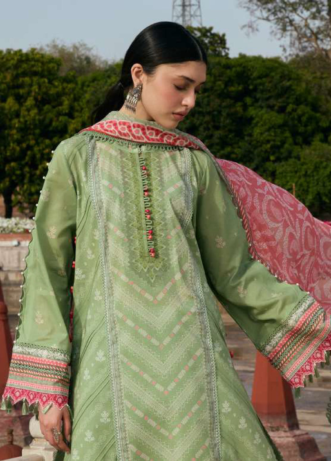 Angan by Kahf Unstitched Printed Lawn 3 Piece Suit KHF26ULA GUL-BAHAR KPS-6B - Festive Collection