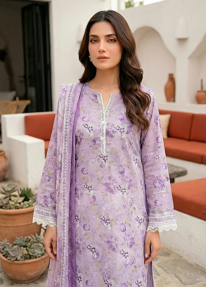 Komal by Lakhany Unstitched Embroidered Lawn 3 Piece Suit LSM26ULK LG-SG-0120 - Summer Collection
