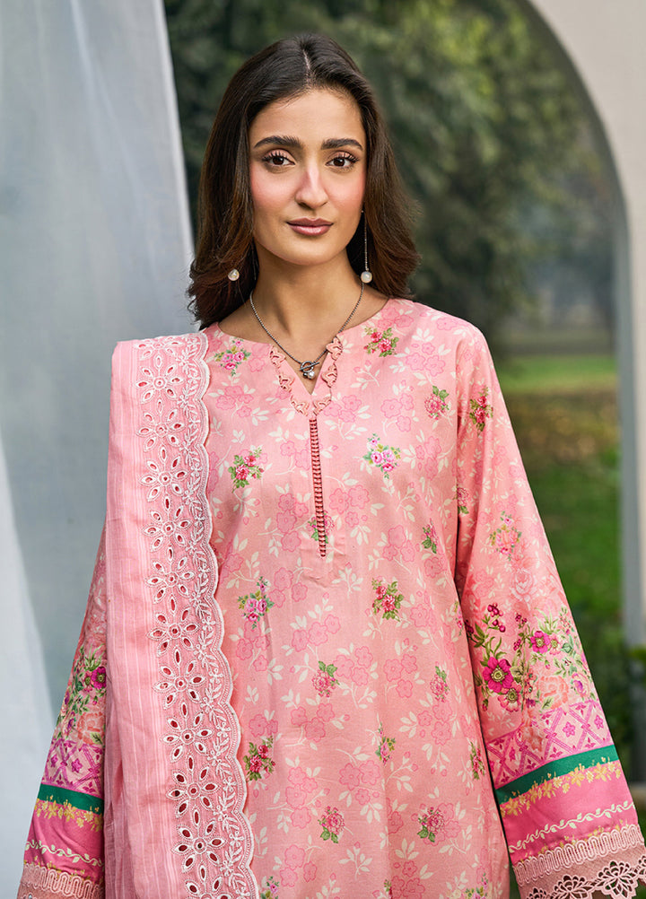 Raha Summer Prints by RajBari Unstitched Printed Lawn 3 Piece Suit RB26URS D-07 - Summer Collection