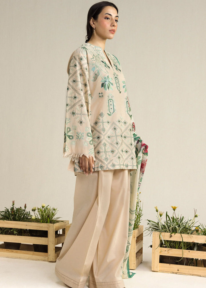 Coco by Zara Shahjahan Unstitched Embroidered Lawn 3 Piece Suit CZS26UCLP SOREN-9B - Eid Collection