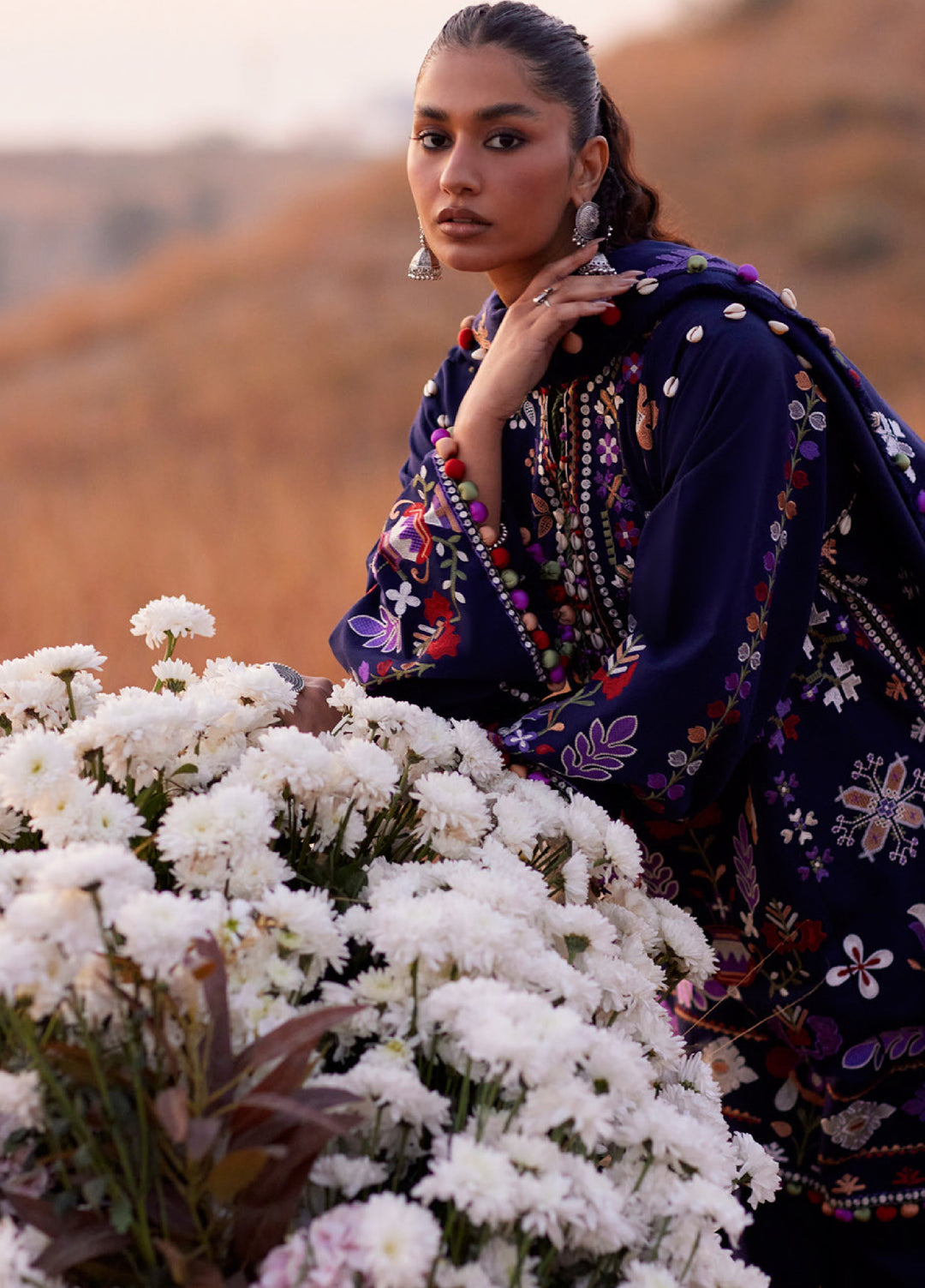 Zaha by Khadija Shah Unstitched Khaddar Embroidered Suits 3 Piece ZL25KW ZAREEN ZW25-04 - Winter Collection