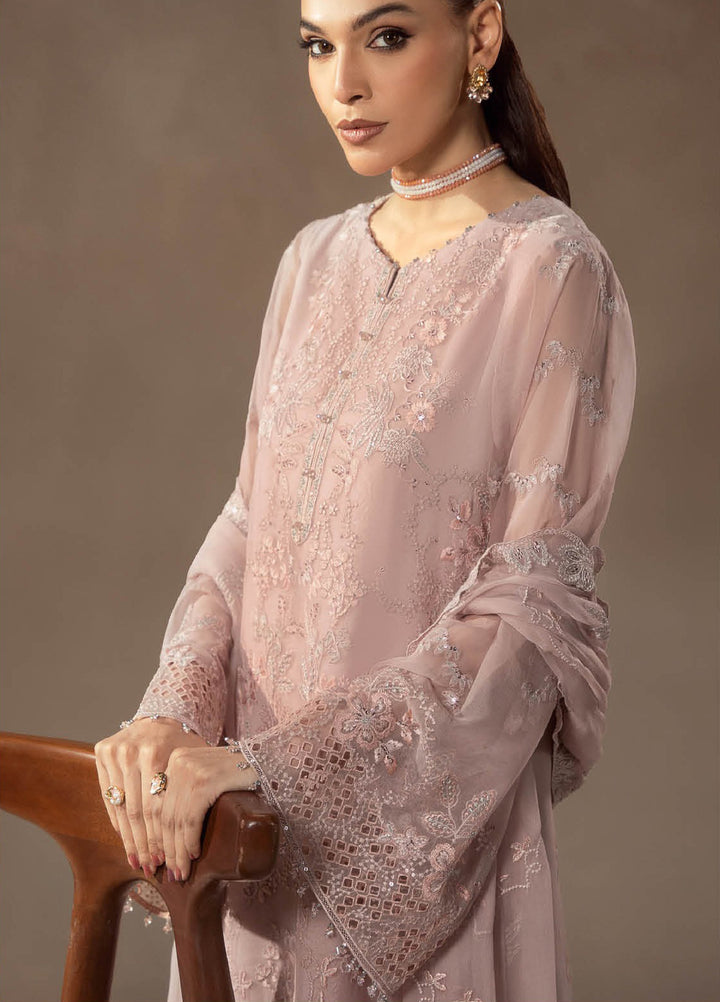 Afsanah by Lavish Premium Unstitched Chiffon Embroidered Suits 3 Piece LV25AC BLUSH PETAL-10 - Festive Collection