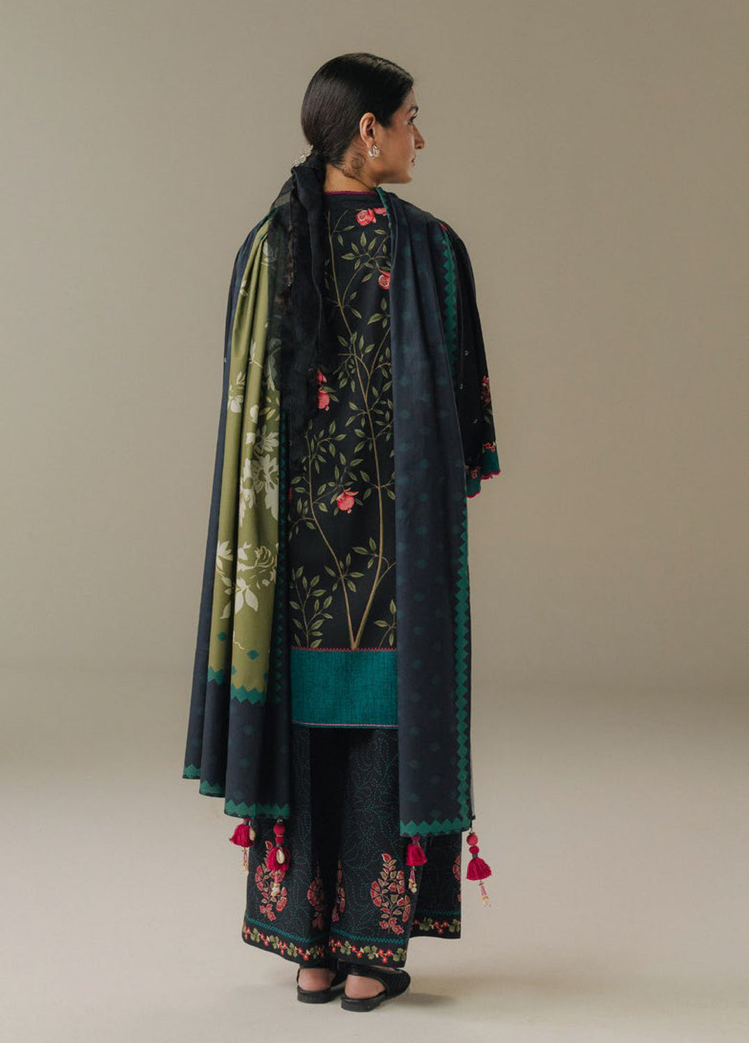 Coco by Zara Shahjahan Prints Unstitched Linen Suits 3 Piece CZS25PW Sienna Field D-4A - Winter Collection