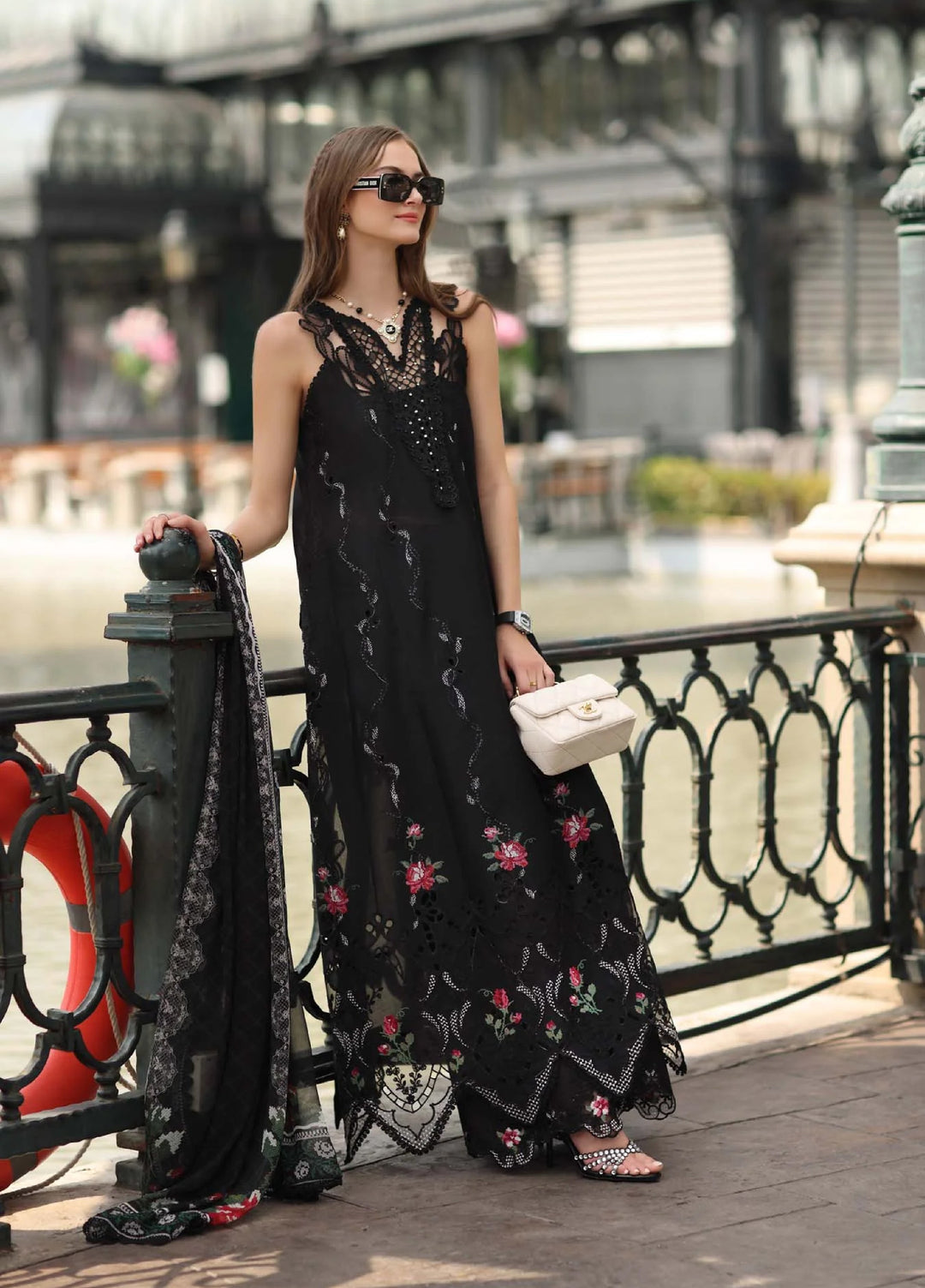 Noor Luxe by Saadia Asad Unstitched Chikankari Embroidered Lawn 3 Piece Suit SA26UNL D-5 NERISSA - Summer Collection
