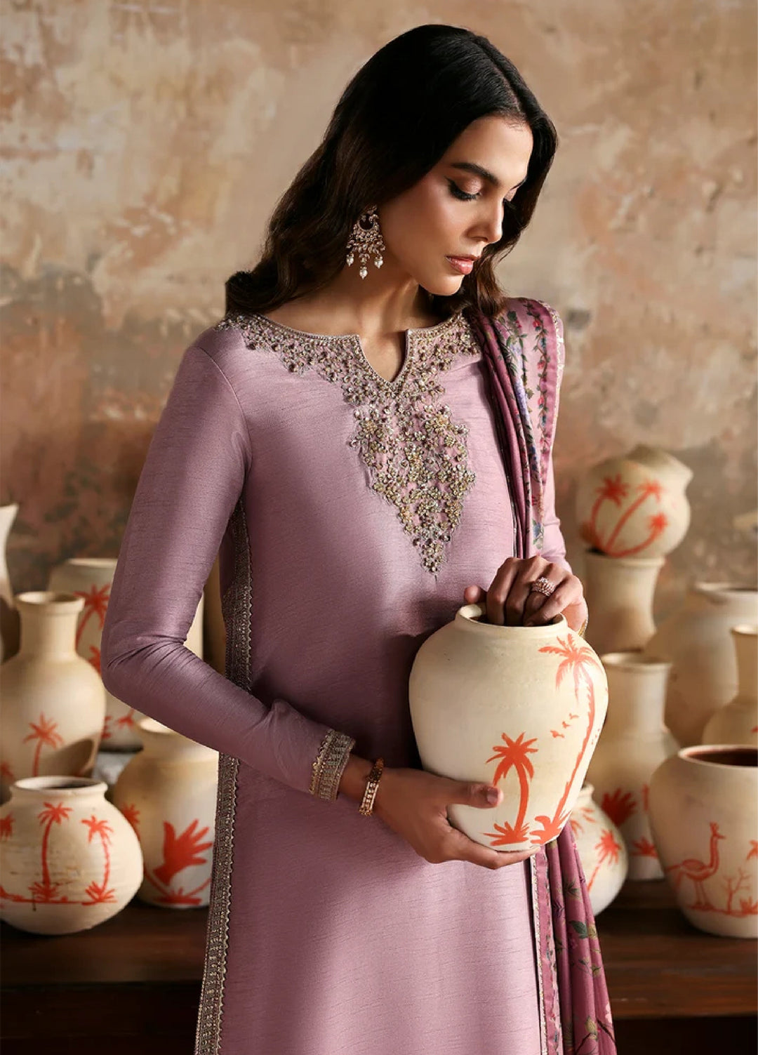 Afsana E Silk by Emaan Adeel Unstitched Embroidered Raw Silk 3 Piece Suit Zareen - Festive Collection
