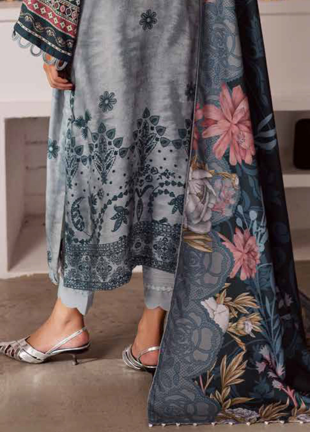 Signature Prints by Nureh Unstitched Linen Jacquard Suits 3 Piece NU25LJ SP-193 - Winter Collection