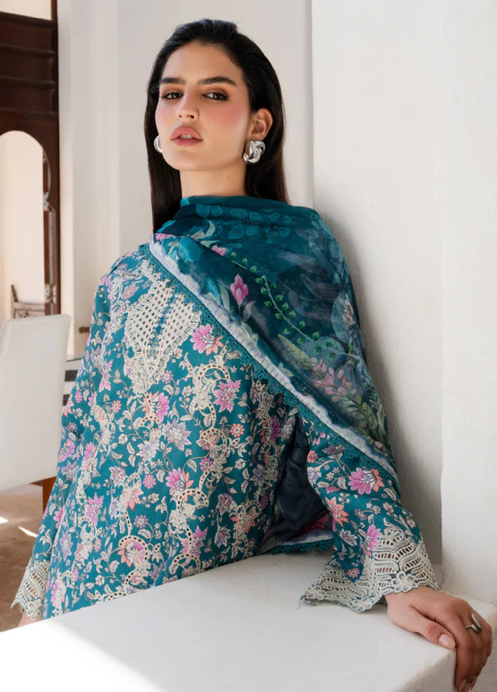 Shezlin Chikankari by Aabyaan Unstitched Embroidered Lawn 3 Piece Suit ABY26USC AZ-01 AVERRA - Summer Collection