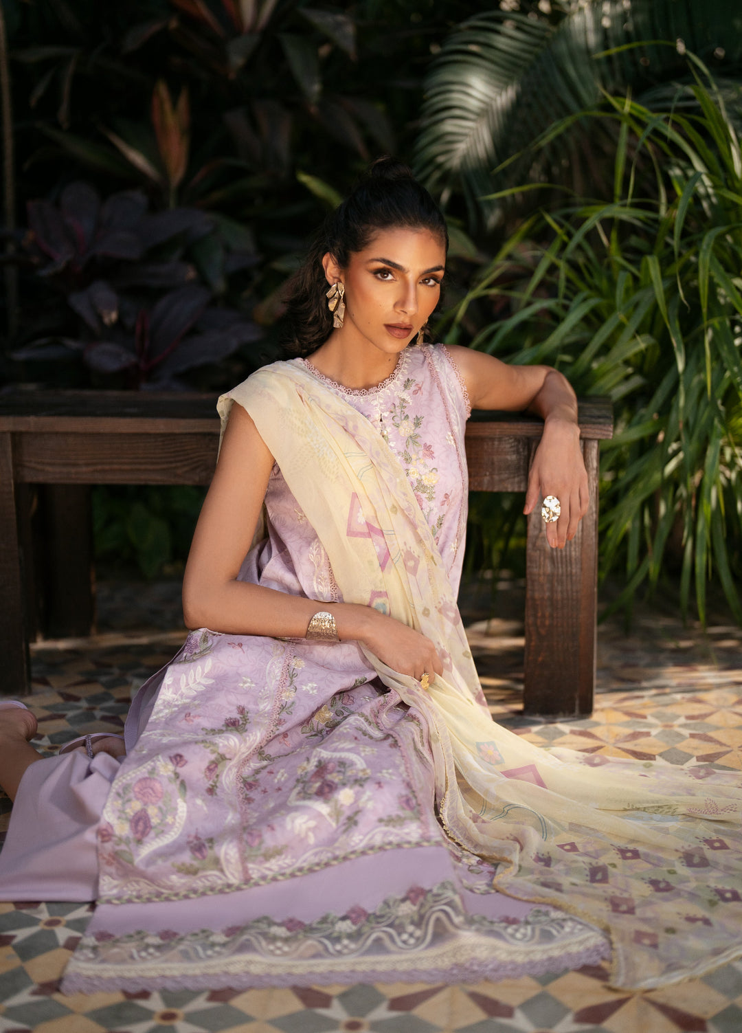 Florent Unstitched Embroidered Luxury Lawn 3 Piece Suit FL26FLL FZ-3A - Eid Collection