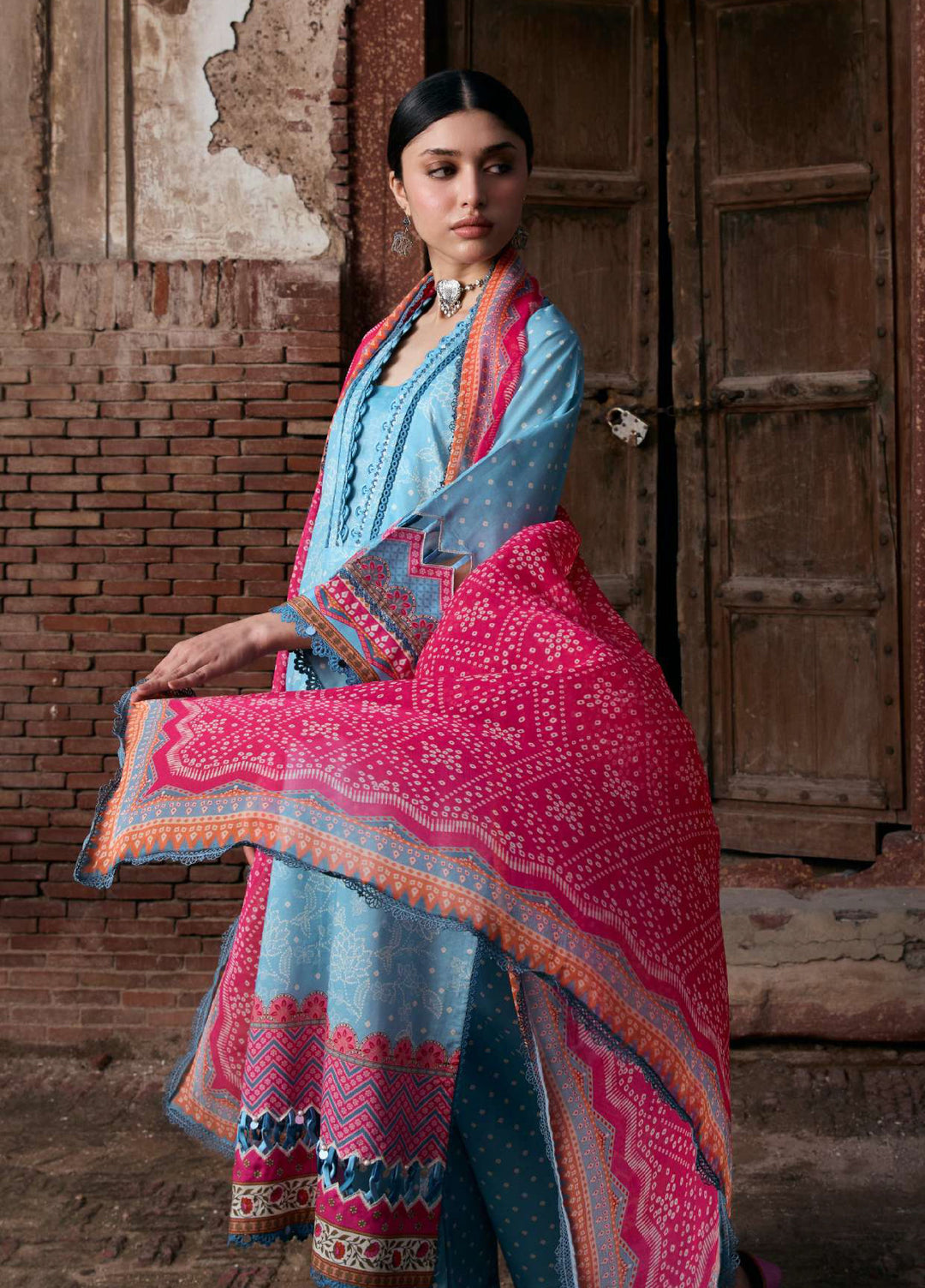 Angan by Kahf Unstitched Printed Lawn 3 Piece Suit KHF26ULA SHABNAM KPS-7B - Festive Collection