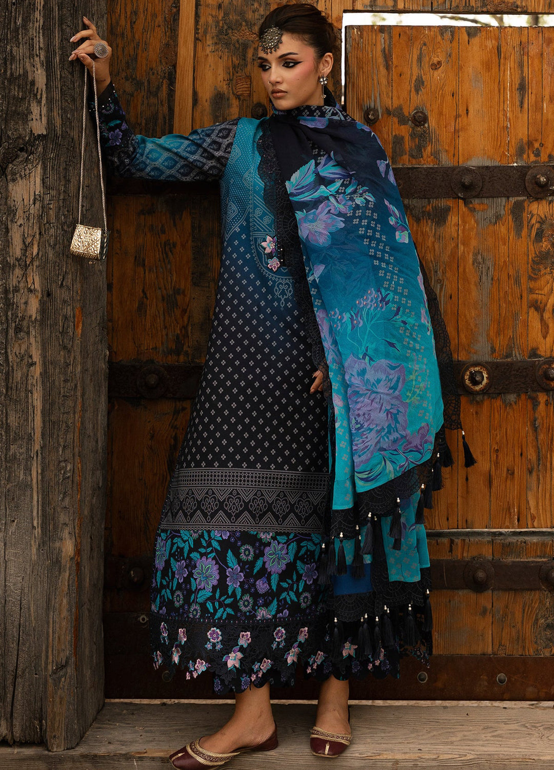 Chunri by Charizma Unstitched Embroidered Lawn 3 Piece Suit CHR26UCL CHN6-04 - Summer Collection