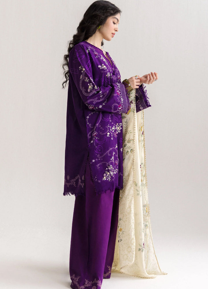 Coco by Zara Shahjahan Unstitched Embroidered Lawn 3 Piece Suit CZS26UCLP SUNE-10B - Eid Collection