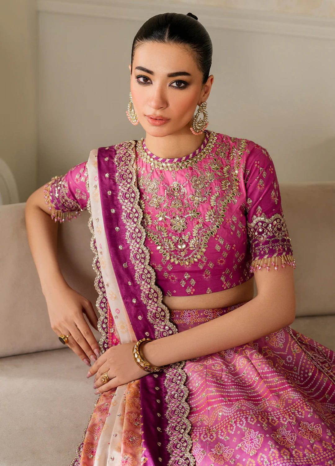 Chantelle by Baroque Unstitched Embroidered Raw Silk 3 Piece Suit BQ26UFC UF-4163 - Festive Collection