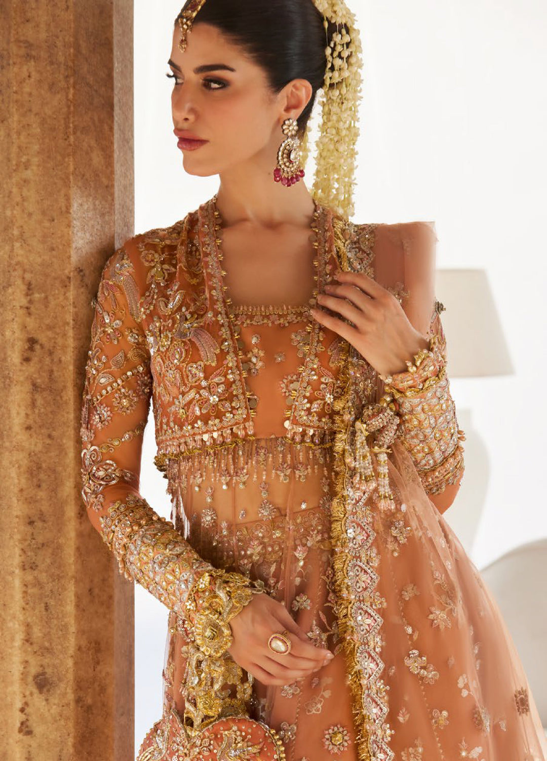 Zaha by Khadija Shah Gossamer Unstitched Embroidered Suits 3 Piece ZL25GF ZC25-08 - Festive Collection