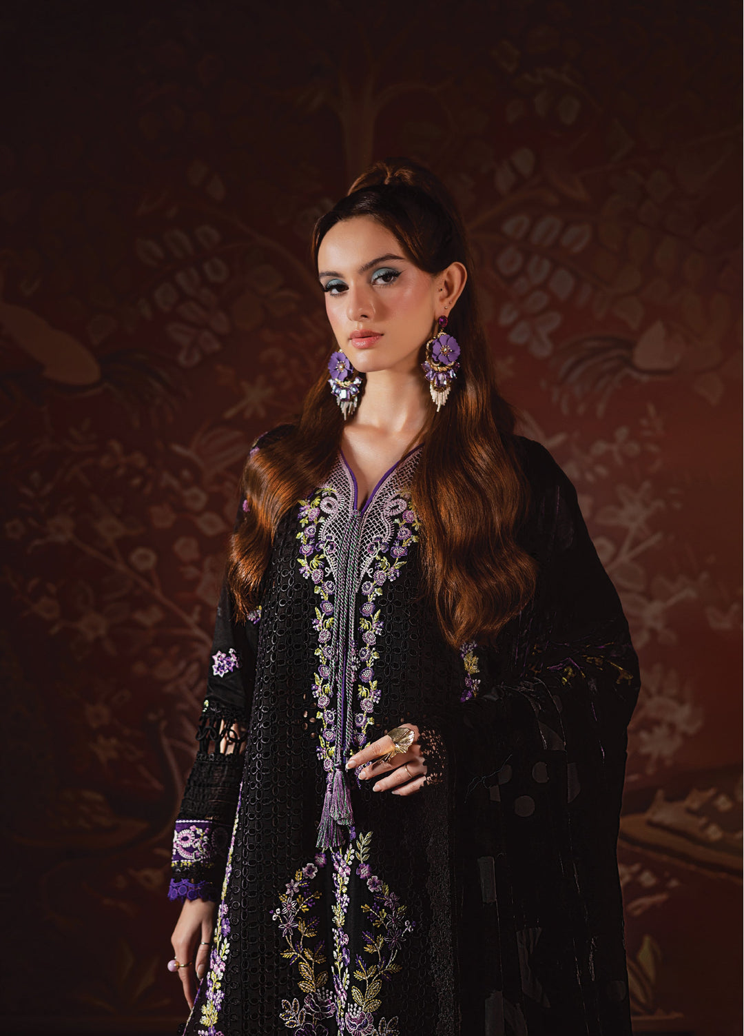 Amelia by Mahnur Unstitched Luxury Cotrai Embroidered 3 Piece Suits MN25AL AM-001 - Winter Collection