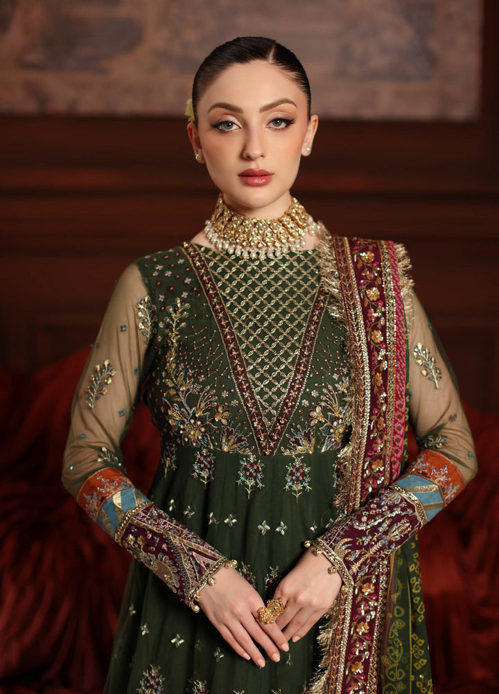 Alfaaz By Nureh Festive Unstitched Chiffon Embroidered 3 Piece Suits NU25AF NL-89 - Festive Collection