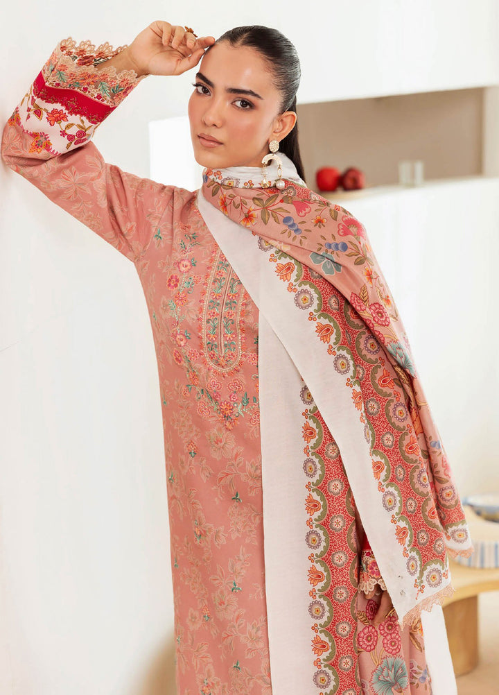 Nissa Floral Symphony by Rajbari Embroidered Marina Suits Unstitched 3 Piece RB25NM D-12 - Winter Collection