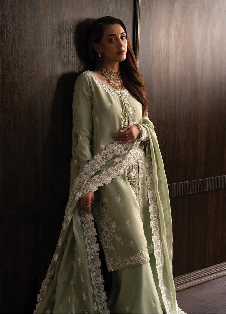 Lady by Aik Atelier Unstitched Tussar Silk Embroidered Suits 3 Piece AIK25L D-03 AIK25L - Festive Collection