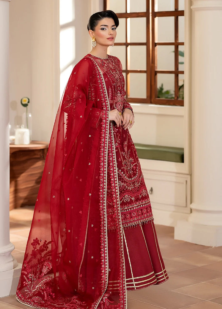 Yashfa Unstitched Hand Work Organza 4 Piece Suit BANUKSHA - Festive Collection