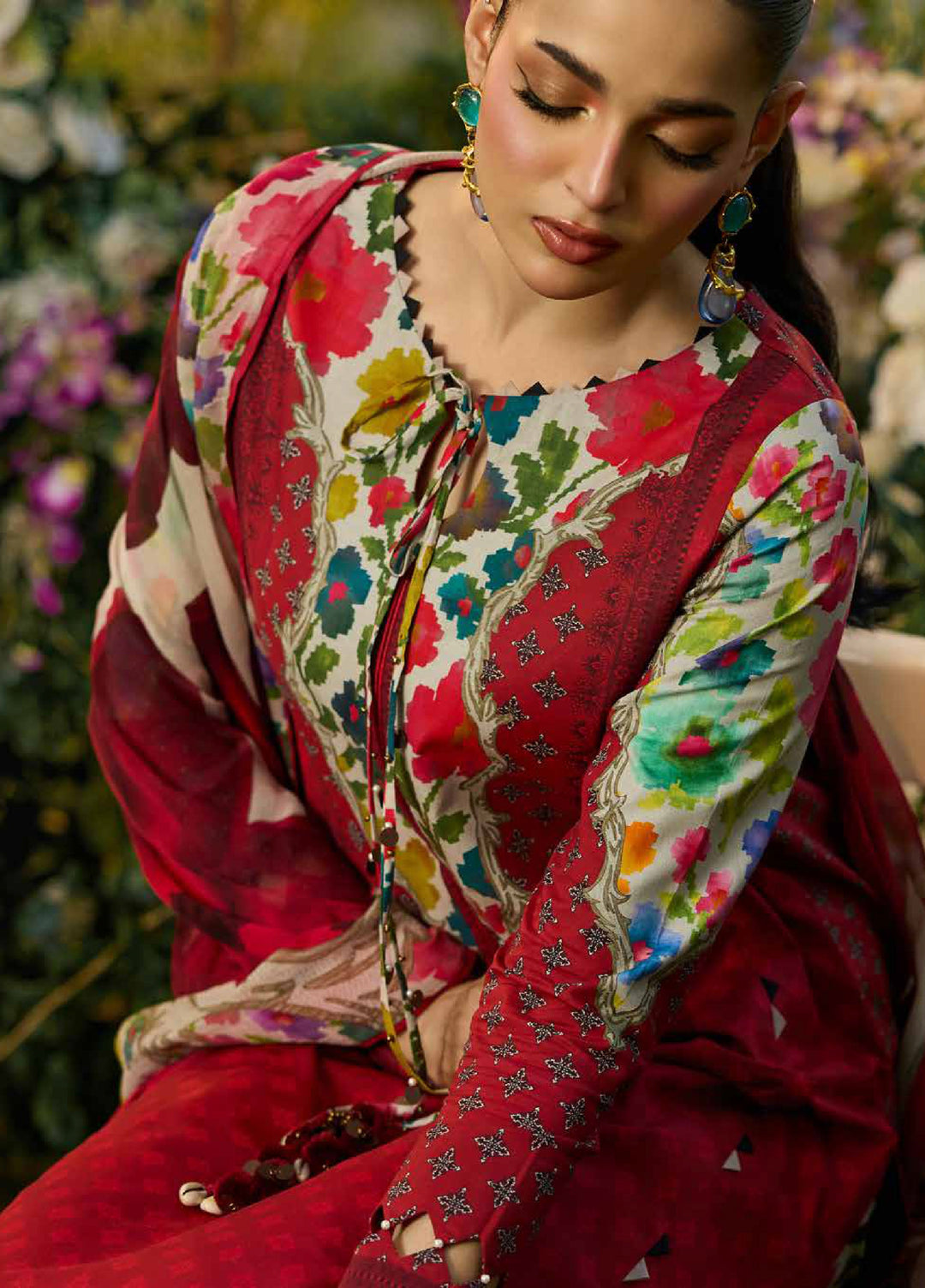 C Prints by Charizma Unstitched Printed Lawn 3 Piece Suit CHR26ULP CP6-13 - Summer Collection