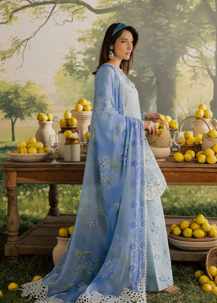 Bloom by Nureh Unstitched Embroidered Doria Lawn 3 Piece Suit NU26ULB BL-14 - Summer Collection