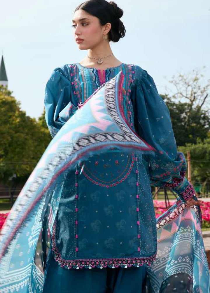 Angan by Kahf Unstitched Printed Lawn 3 Piece Suit KHF26ULA FALAK ARA KPS-4A - Festive Collection